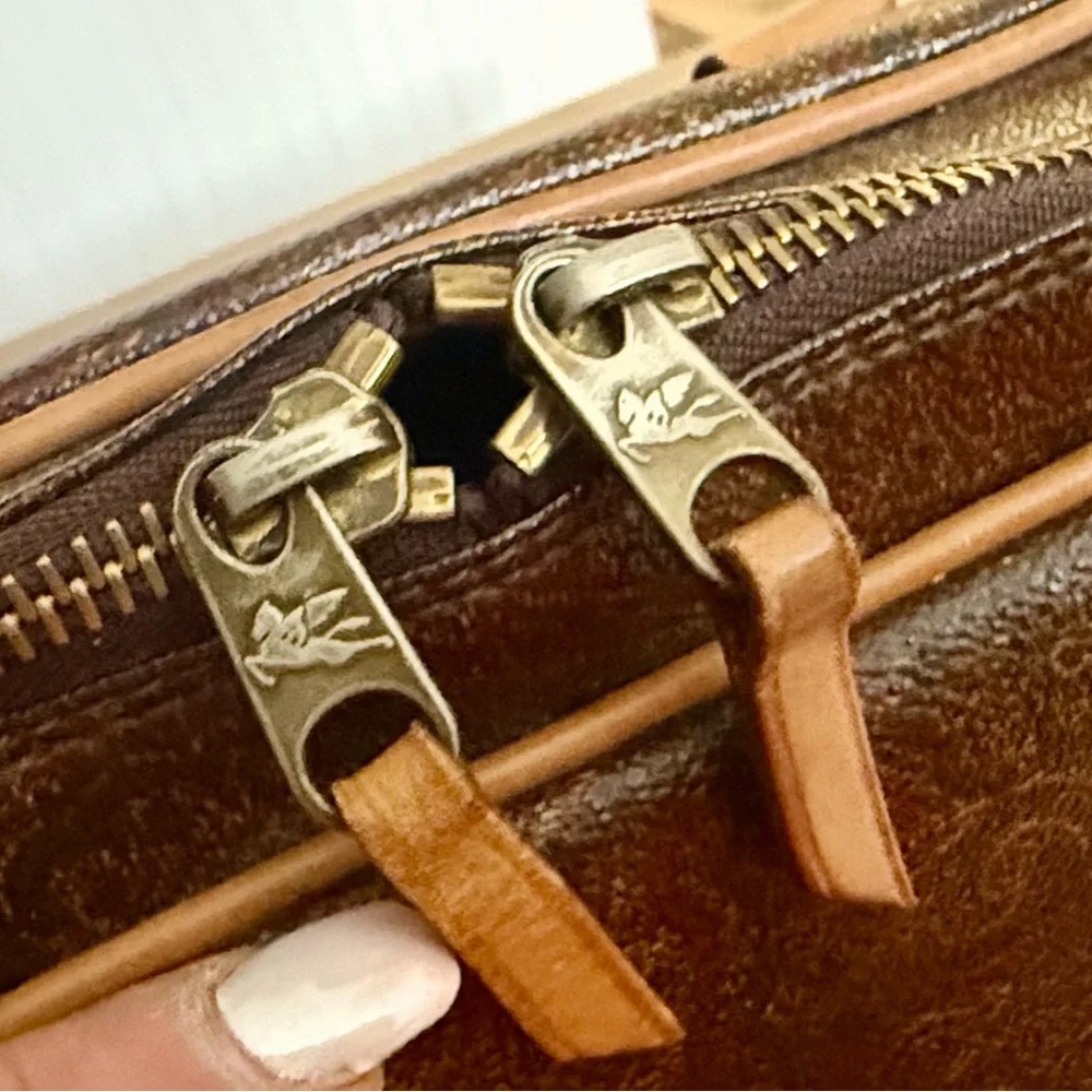 Etro Brown Paisley Briefcase with Tan Trim